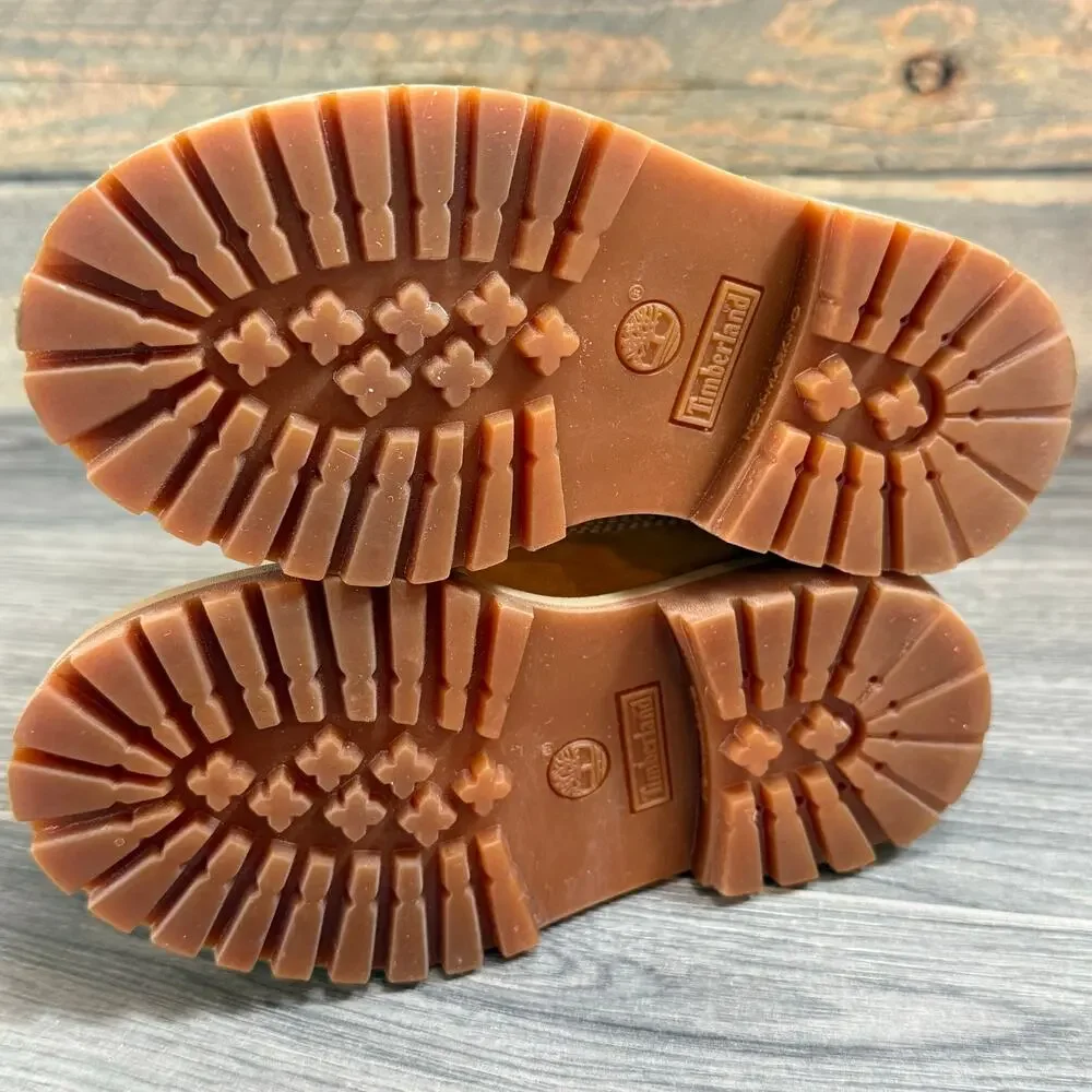 Timberland Leather Work Boots 8 Toddler Side Zip A7339 Mini Me Farm Outdoor